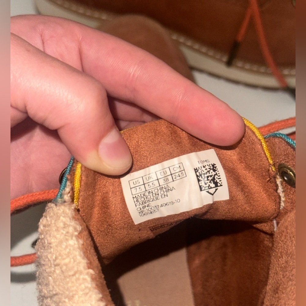 Toms Brown and Teal Boots - Picture 4 of 5